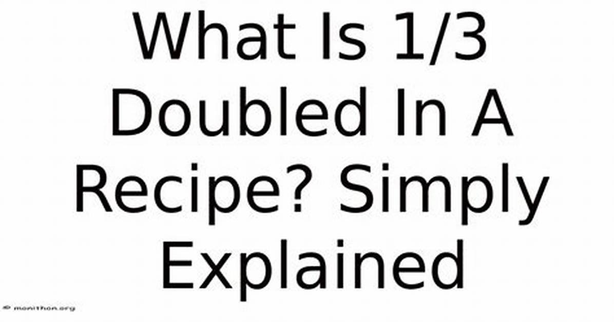 1/3 Doubled