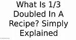 1/3 Doubled
