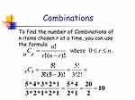 13 Combinations of 4