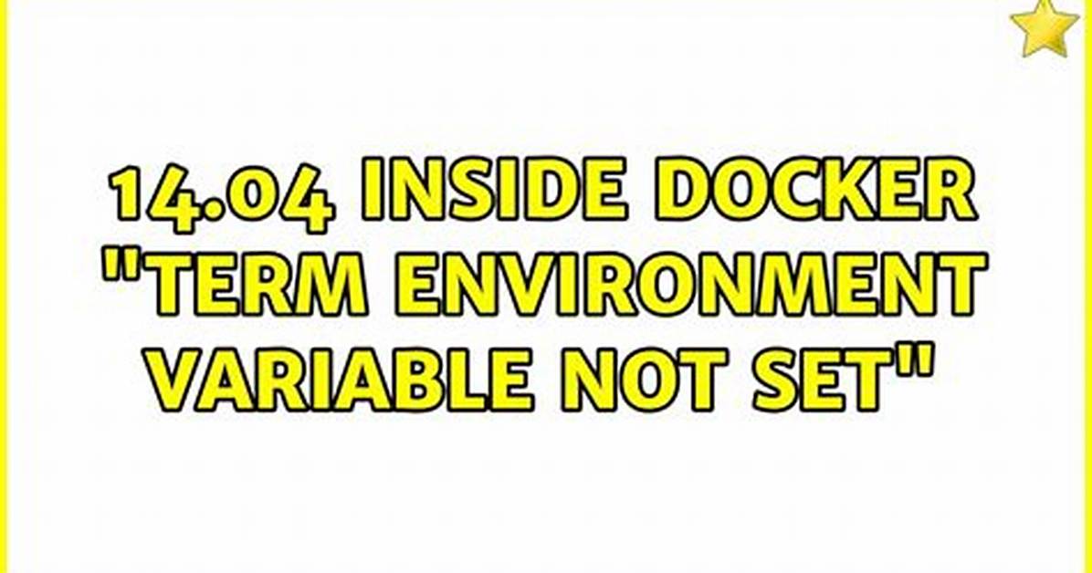 14.04 Inside Docker "Term Environment Variable Not Set"