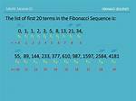 20 Fibonacci Numbers