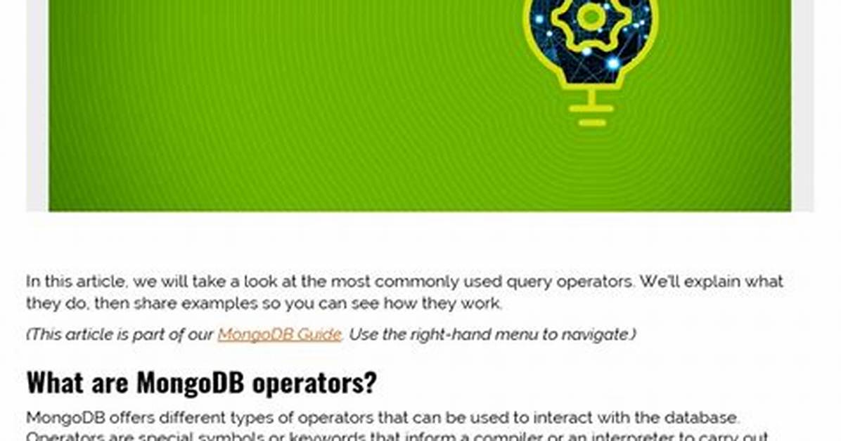 23 Common Mongodb Operators & How to Use Them