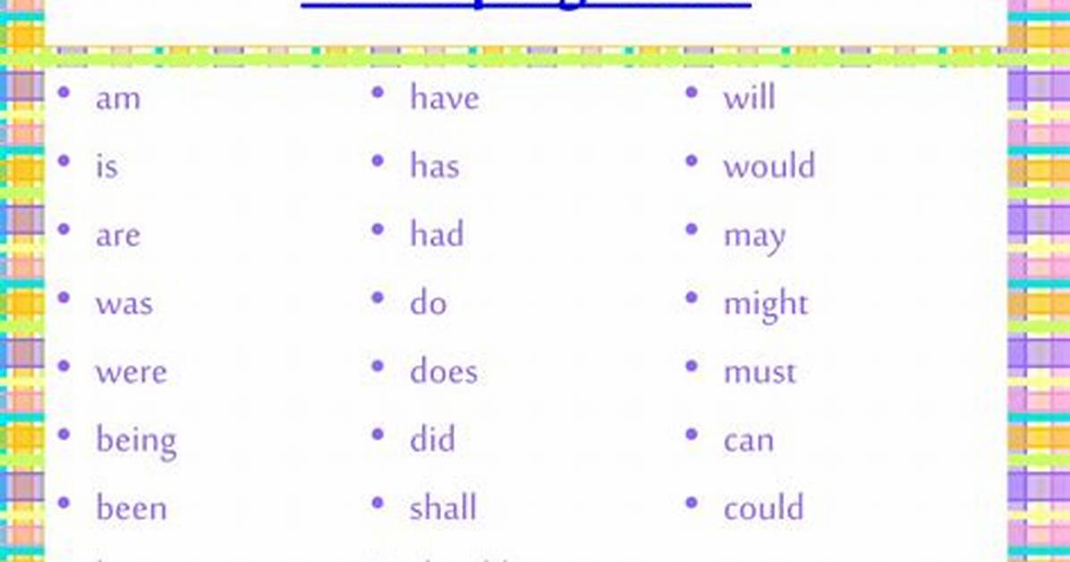 23 Helping Verbs