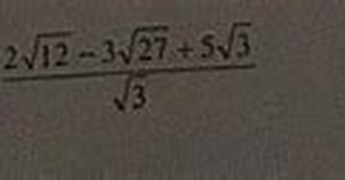 2Sqrt12-3Sqrt27