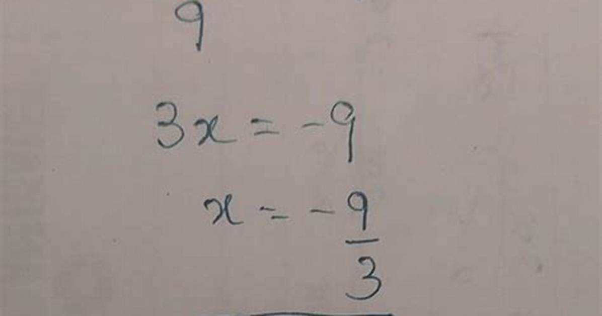 3X-9=9