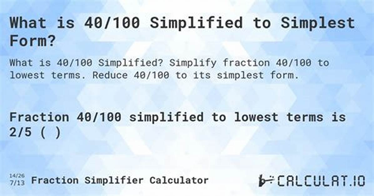 40/100 Simplified