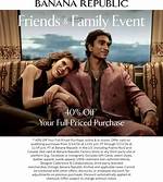 40% off Banana Republic Factory Coupons January 2024