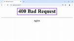 400 Bad Request Http Error Code Meaning?