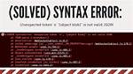 4200 - Sql0104 - Token Was Not Valid