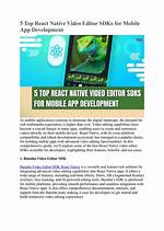 5 Top React Native Video Editor Sdks