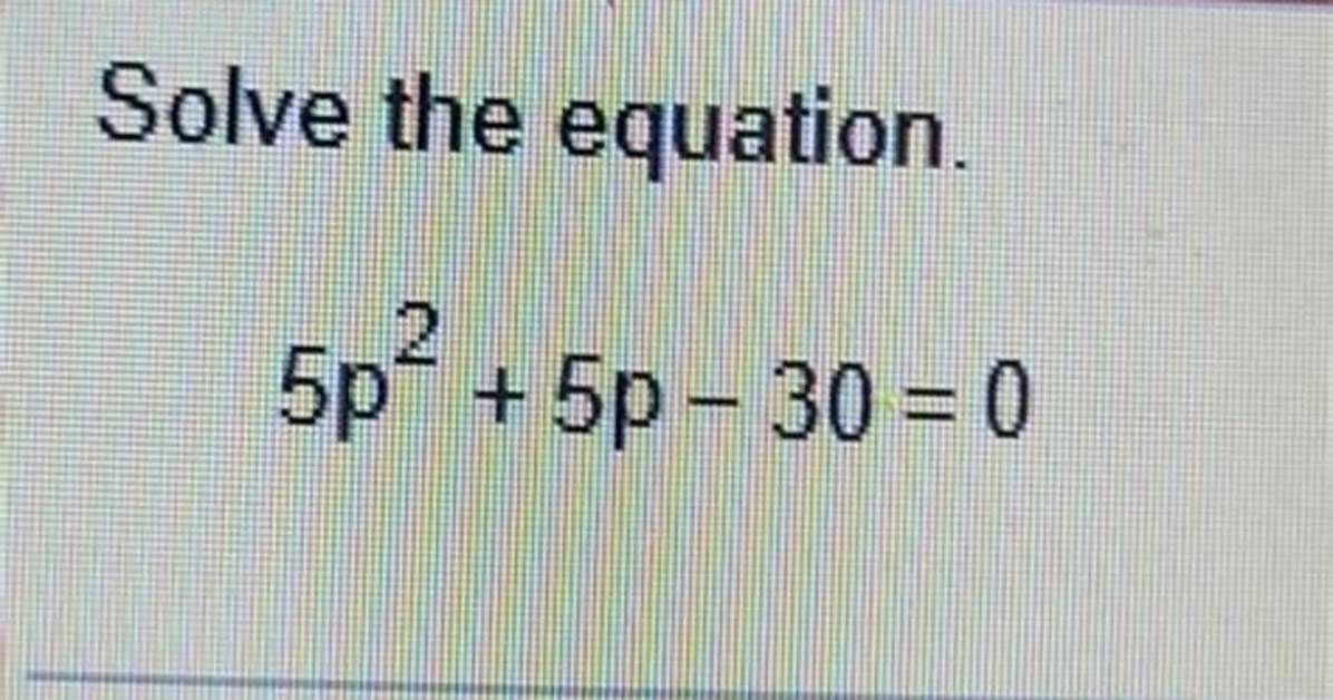 5P=30