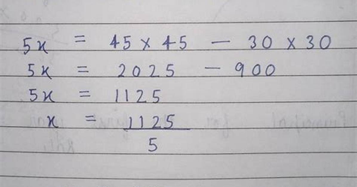 5X=45