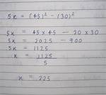5X=45