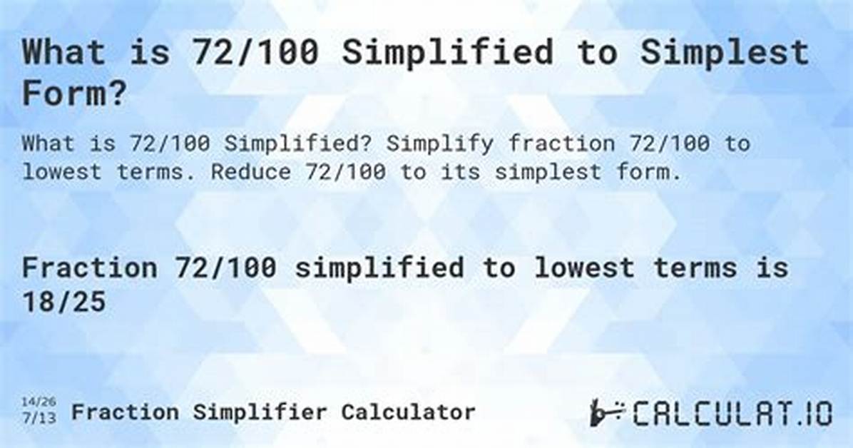 72 100 Simplified