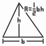 A=1/2Bh