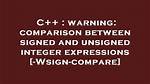 A Warning - Comparison Between Signed and Unsigned Integer Expressions