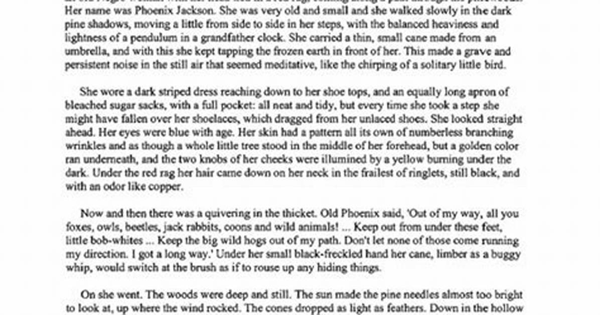 A Worn Path Summary