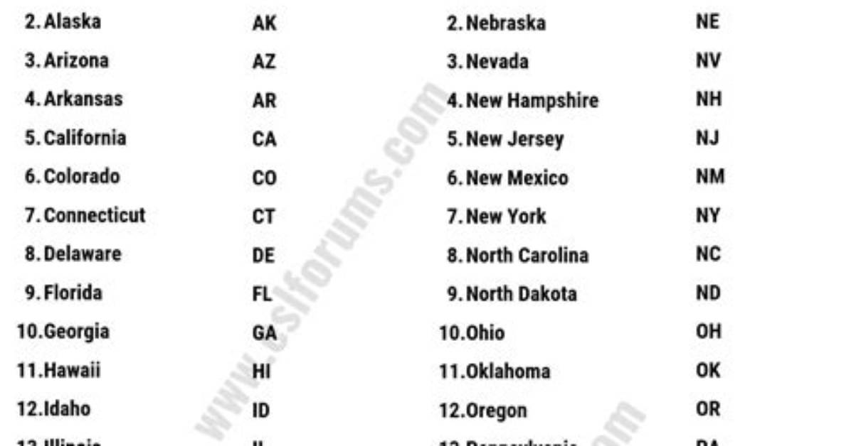Ab State Abbreviation