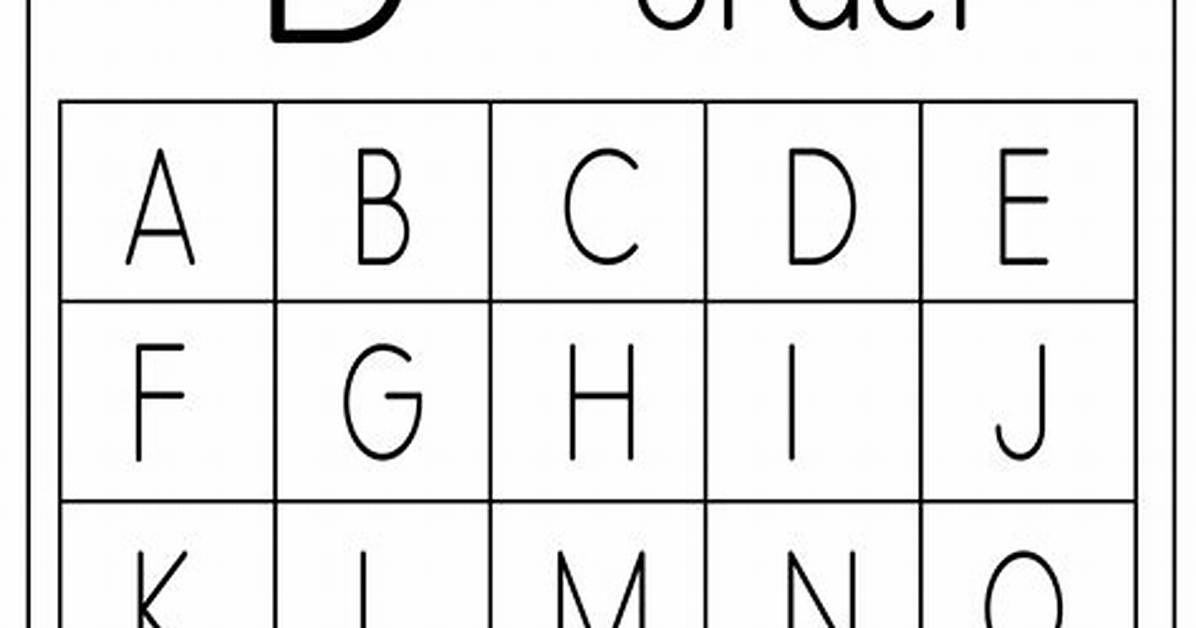 Abc Order Generator