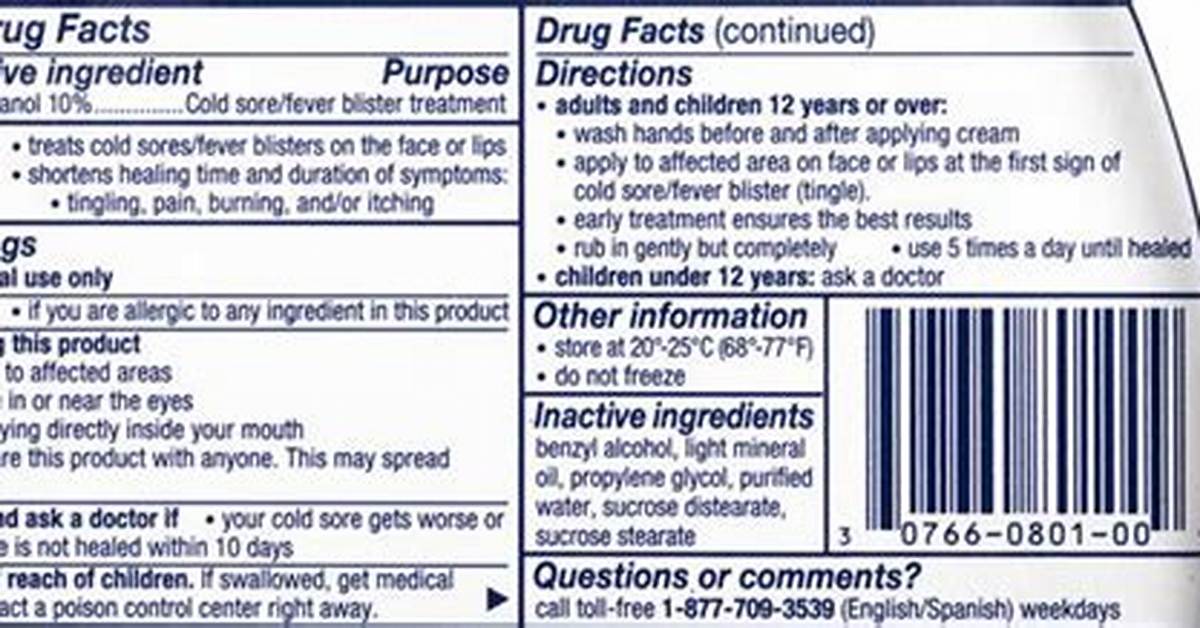 Abreva Active Ingredient