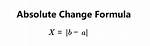 Absolute Change Formula