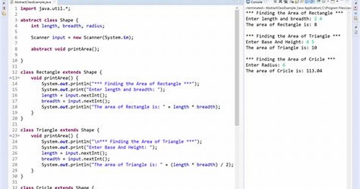 Abstract Method Java