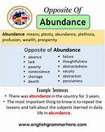 Abundant Antonym