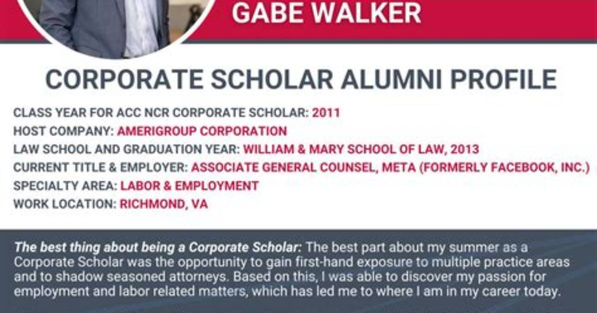 Acc Corporate Scholars Program