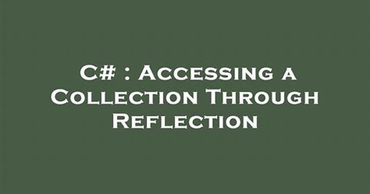 Accessing a Collection Through Reflection
