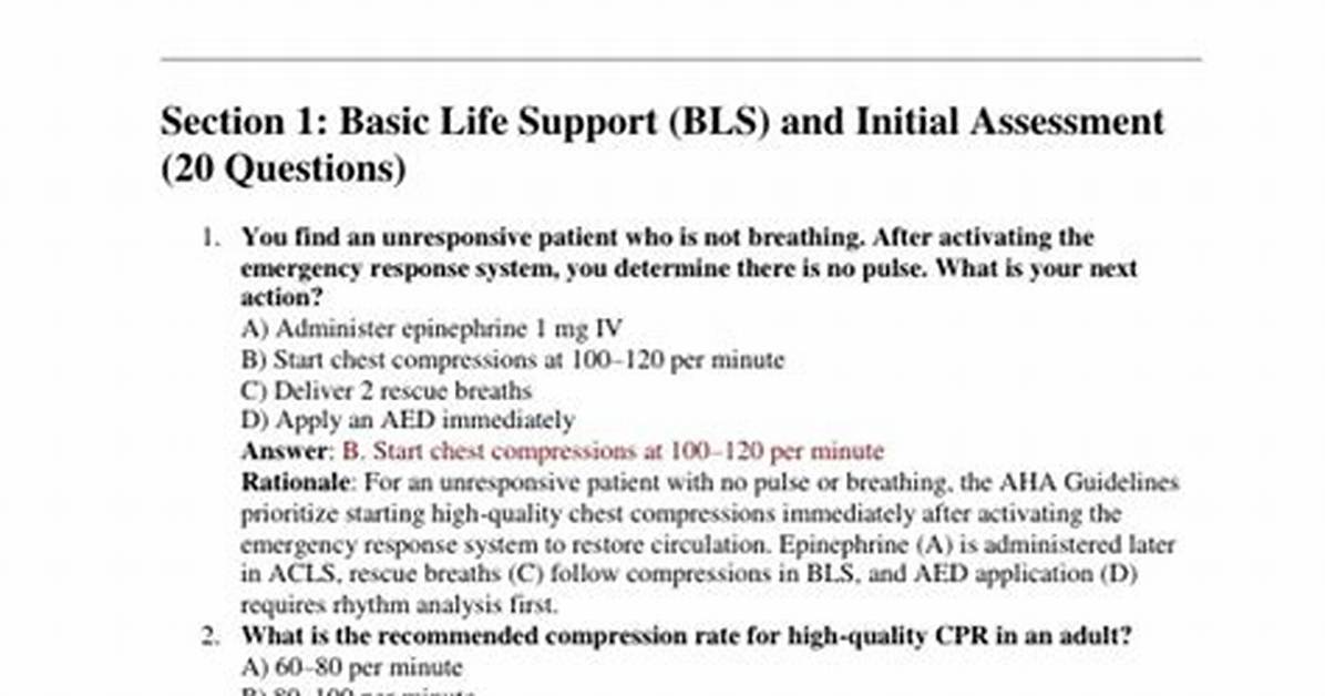 Acls Practice Test