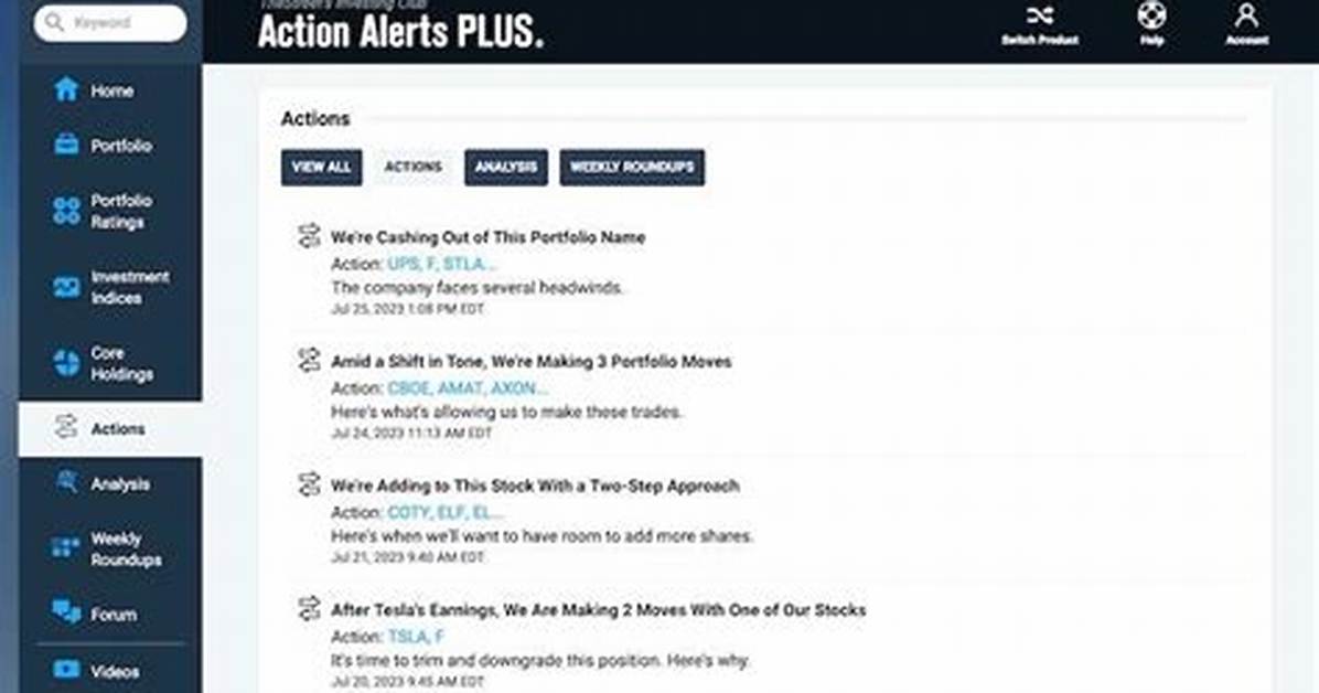 Action Alerts Plus