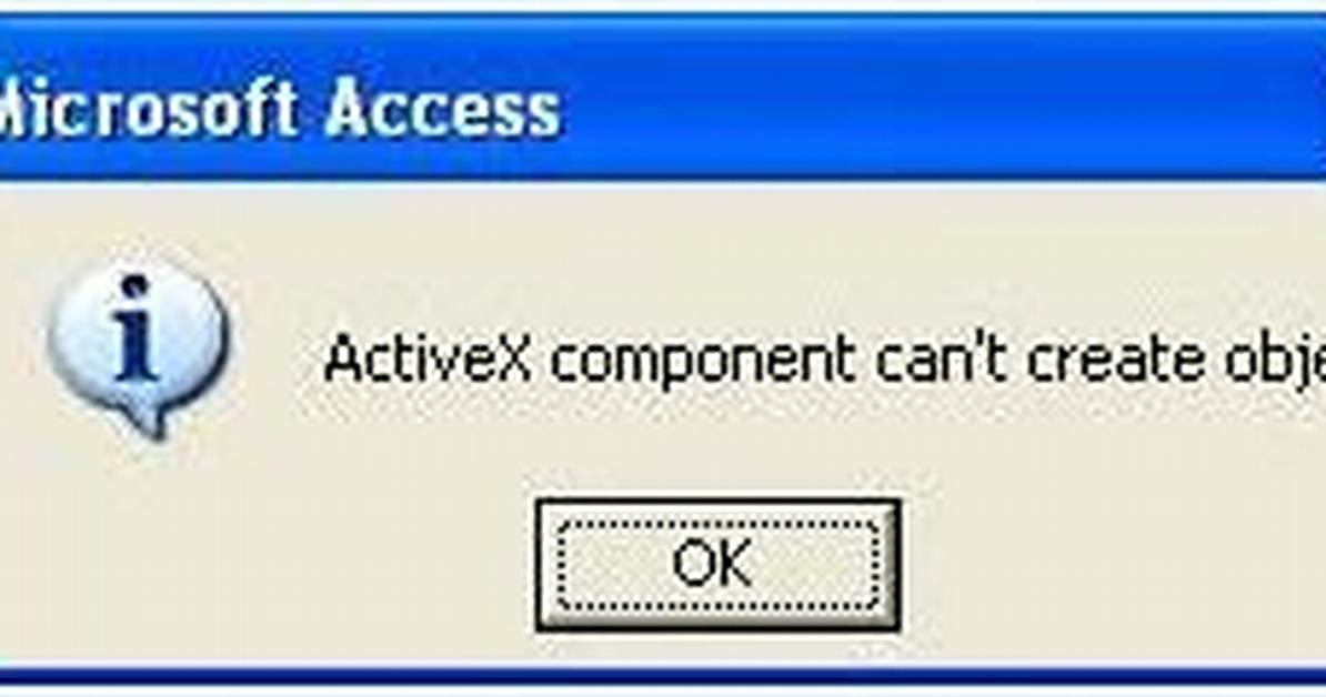 Activex Component Can't Create Object
