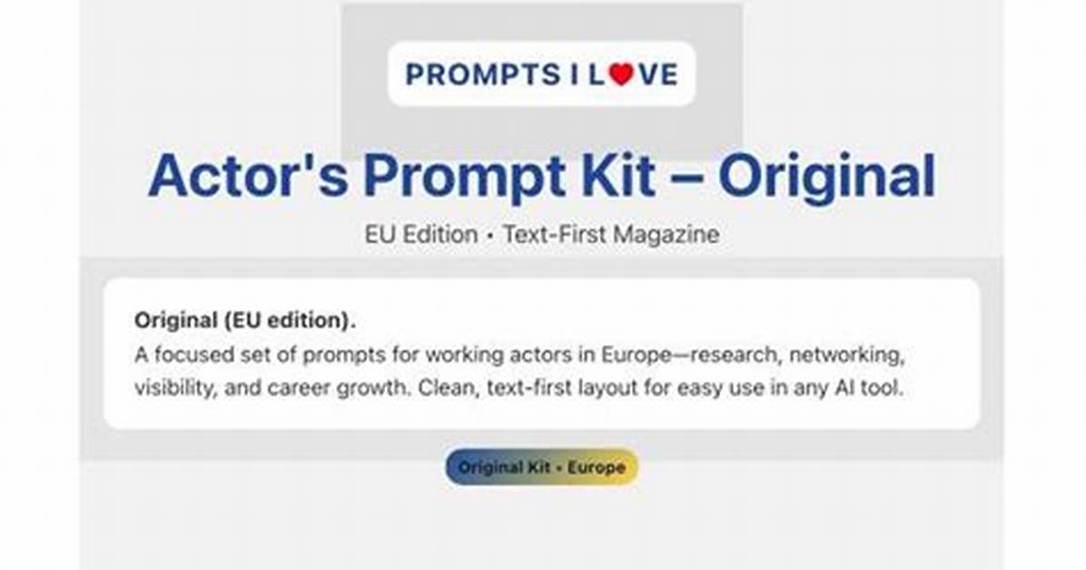 Actor's Prompt