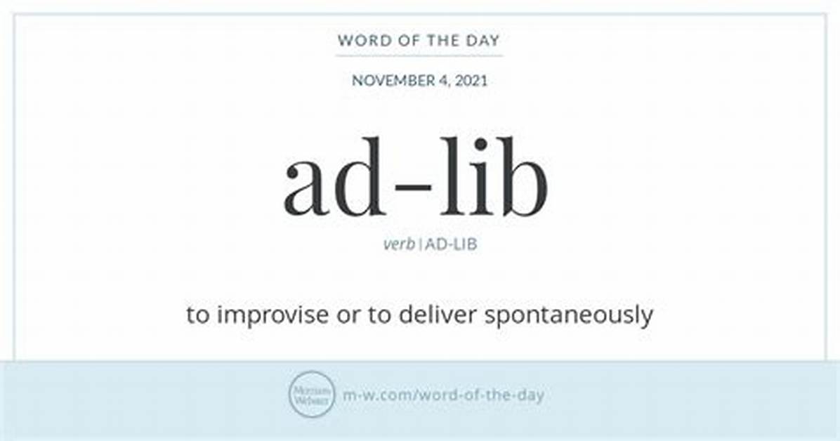 Ad Lib Definition