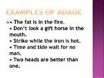 Adage Examples