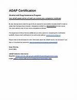 Adap Certificate