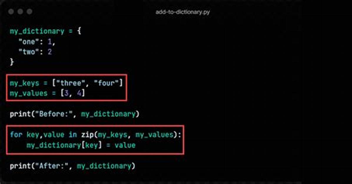 Add Item to Dictionary Python
