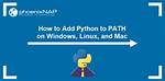 Add to Python Path Mac Os X