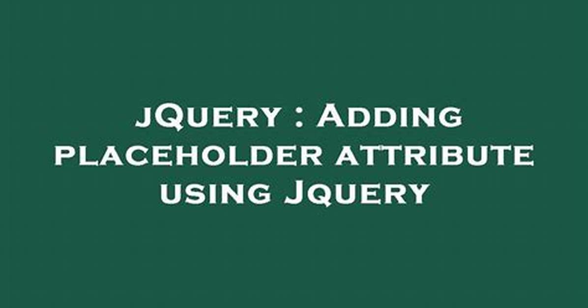 Adding Attribute in jQuery