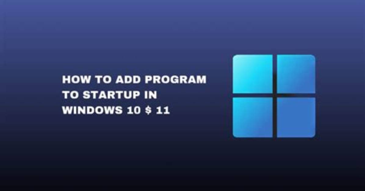 Adding Programmes to Windows 10 Startup Through Task Manager