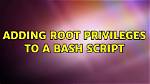 Adding Root Privileges to a Bash Script
