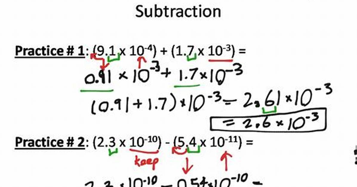 Adding Scientific Notation