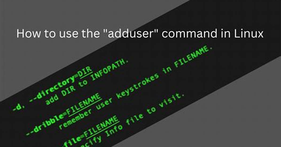 Adduser Command Not Working in Linux