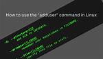 Adduser Command Not Working in Linux