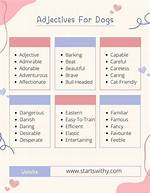 Adjective for Dogs