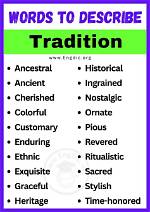 Adjective for Tradition