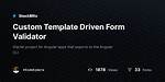 Advanced Custom Validator for Template Driven Form with Dynamic Input