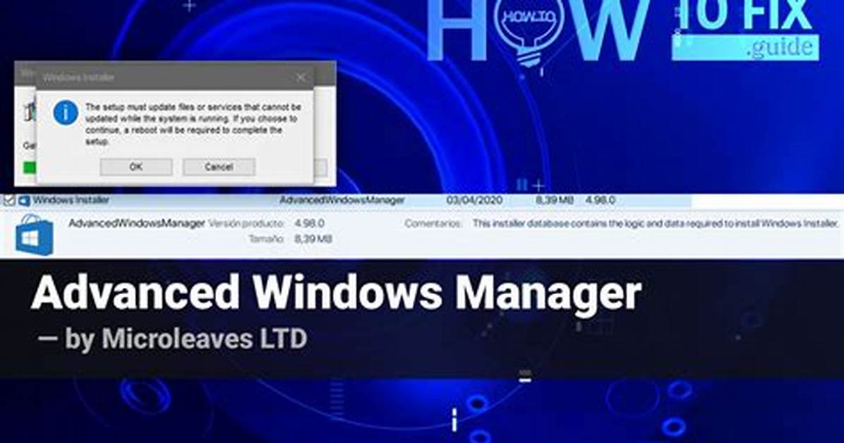 Advancedwindowsmanager (Windows Installer) Removal