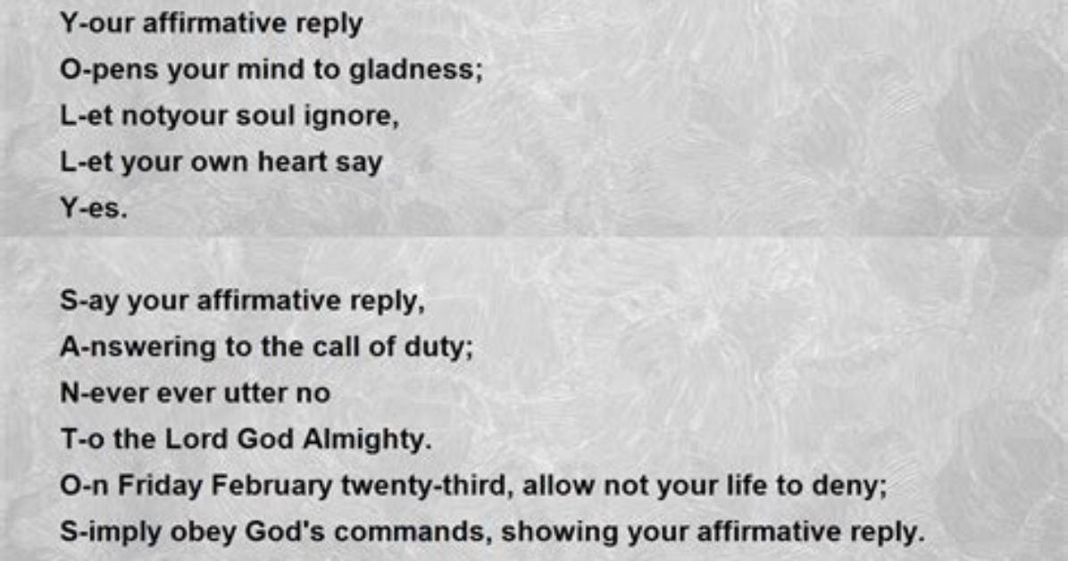 Affirmative Reply