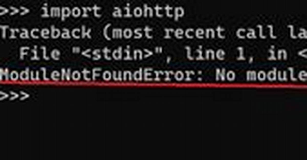 Aiohttp Module - Import Error